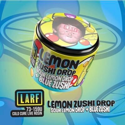 Ginger Larf Lemon Zushi Drop 73-159u cold cure live rosin jar