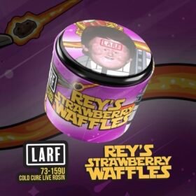 Ginger Larf Reys Strawberry Waffles 73-159u cold cure live rosin jar