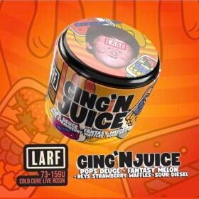 Ginger Larf Ging n Juice 73-159u cold cure live rosin jar
